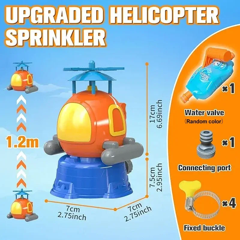 Helicóptero rociador de agua para jardín con chorro estilo ducha