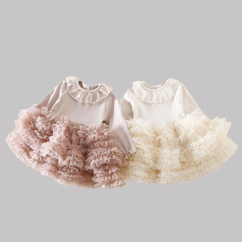 MILANCEL vestido de bebé de verano con encaje y falda de color - imagen 4