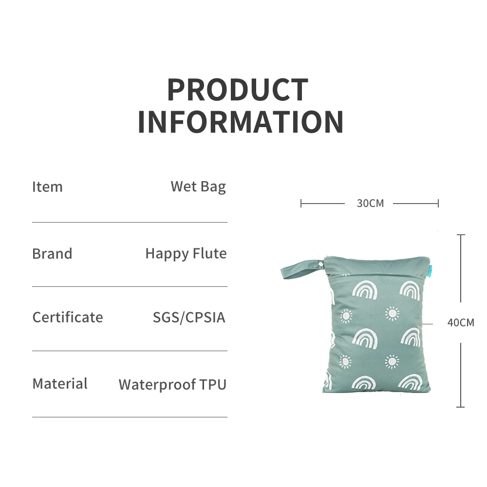 Happyflute Wetbag para pañales: bolsa impermeable y reutilizable - imagen 2