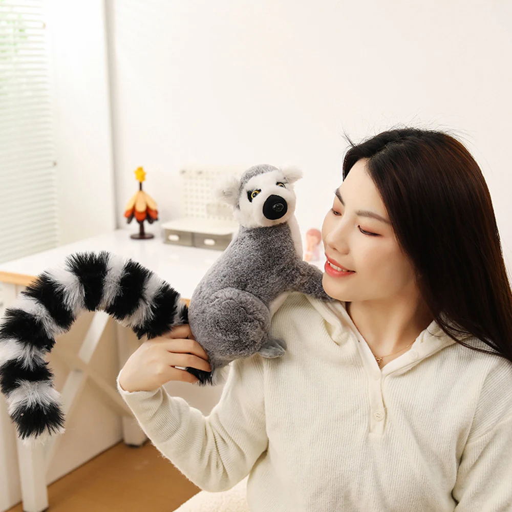 Peluche de lémur cola anillada en espiral, ideal para regalo - imagen 4