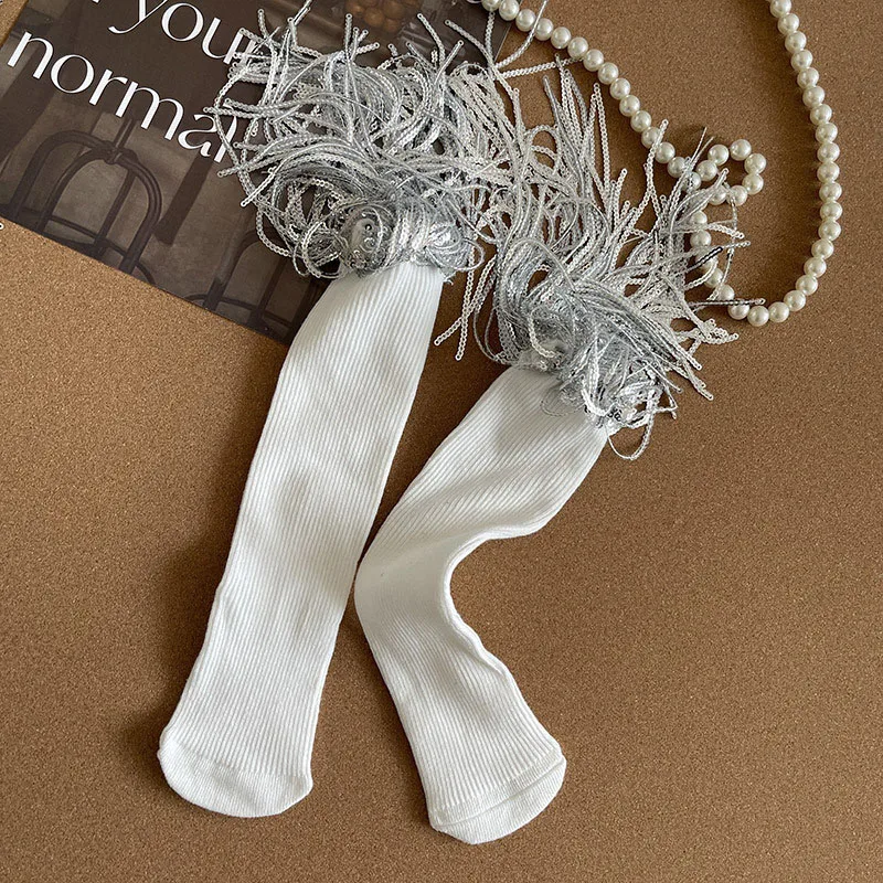 Medias de baile con lentejuelas y flecos para niñas - imagen 5