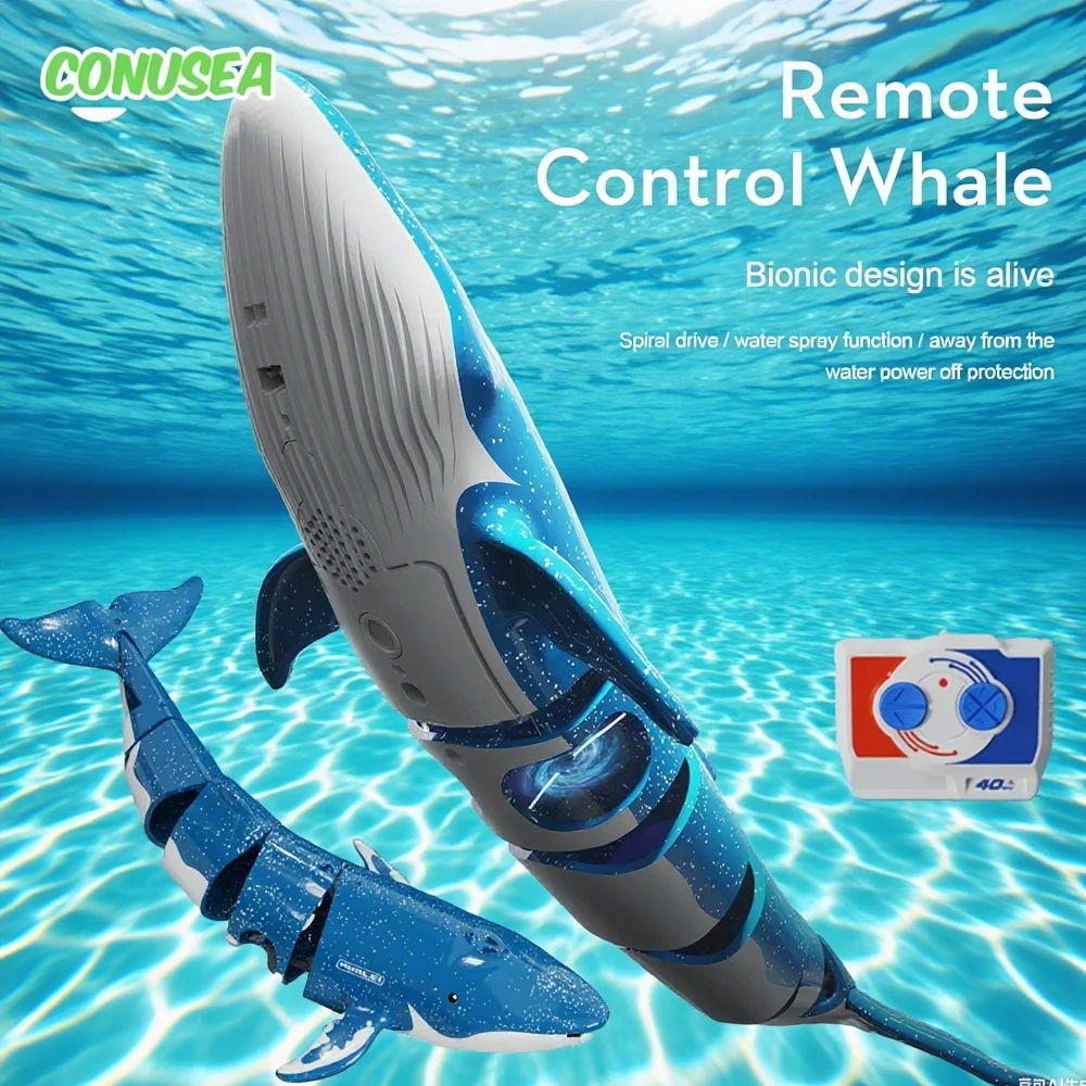 Submarino RC subacuático con ballenas y control remoto para niños - imagen 2