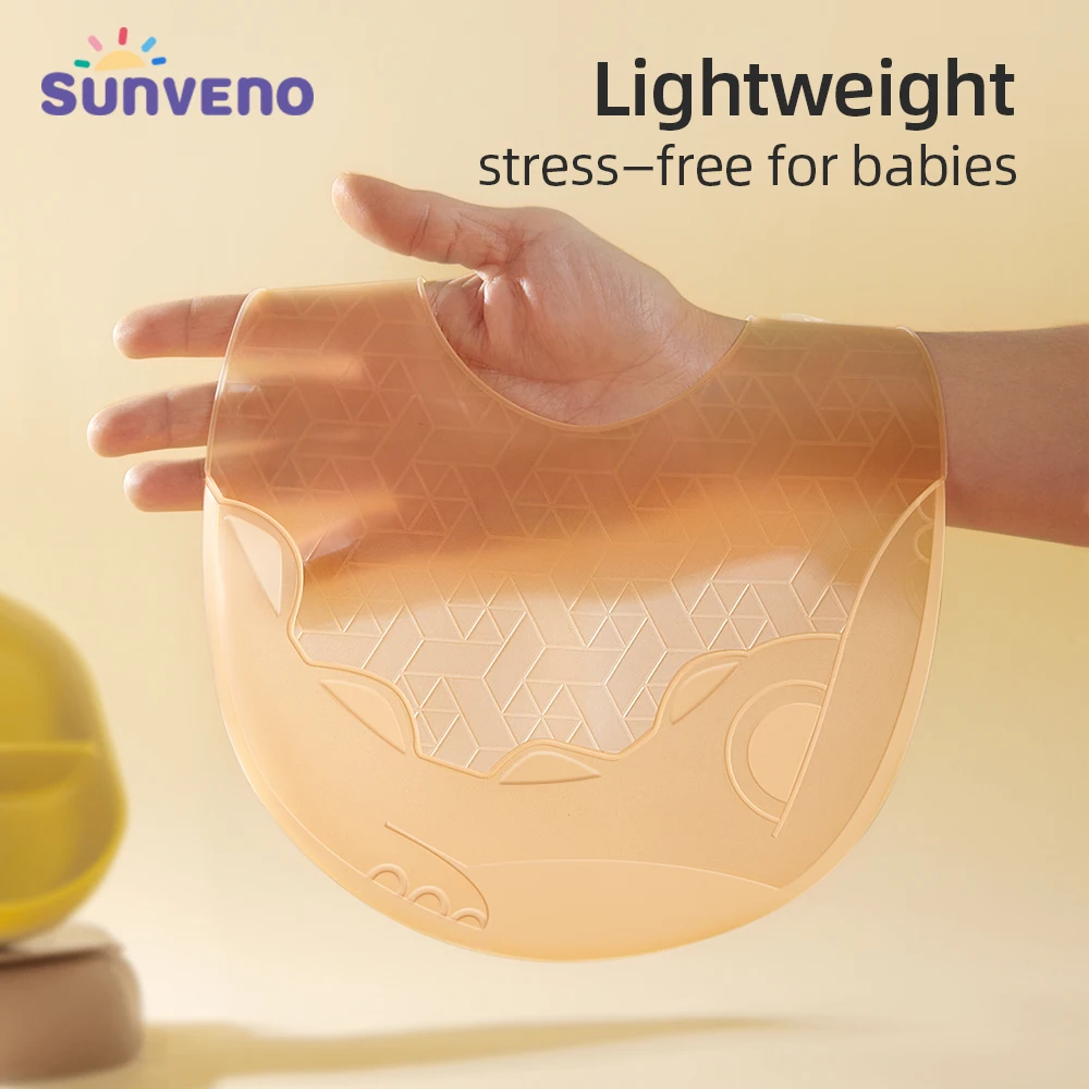 Sunveno Baberos silicona bebé – Antideslizantes ligeros fáciles limpiar - imagen 3