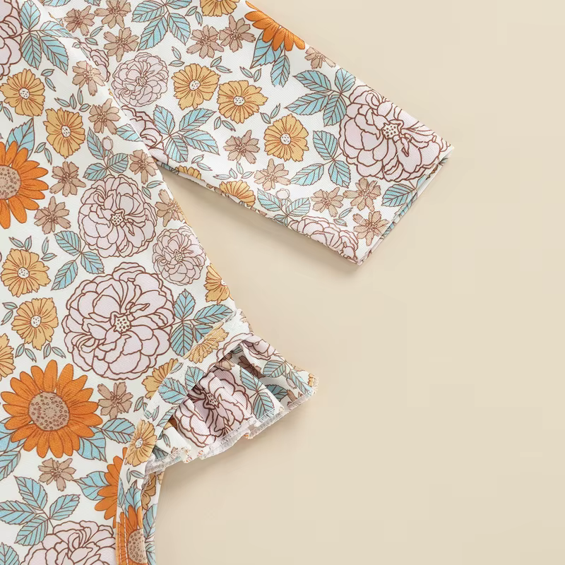 Bañador de manga larga Tregren con estampado floral para niña - imagen 4