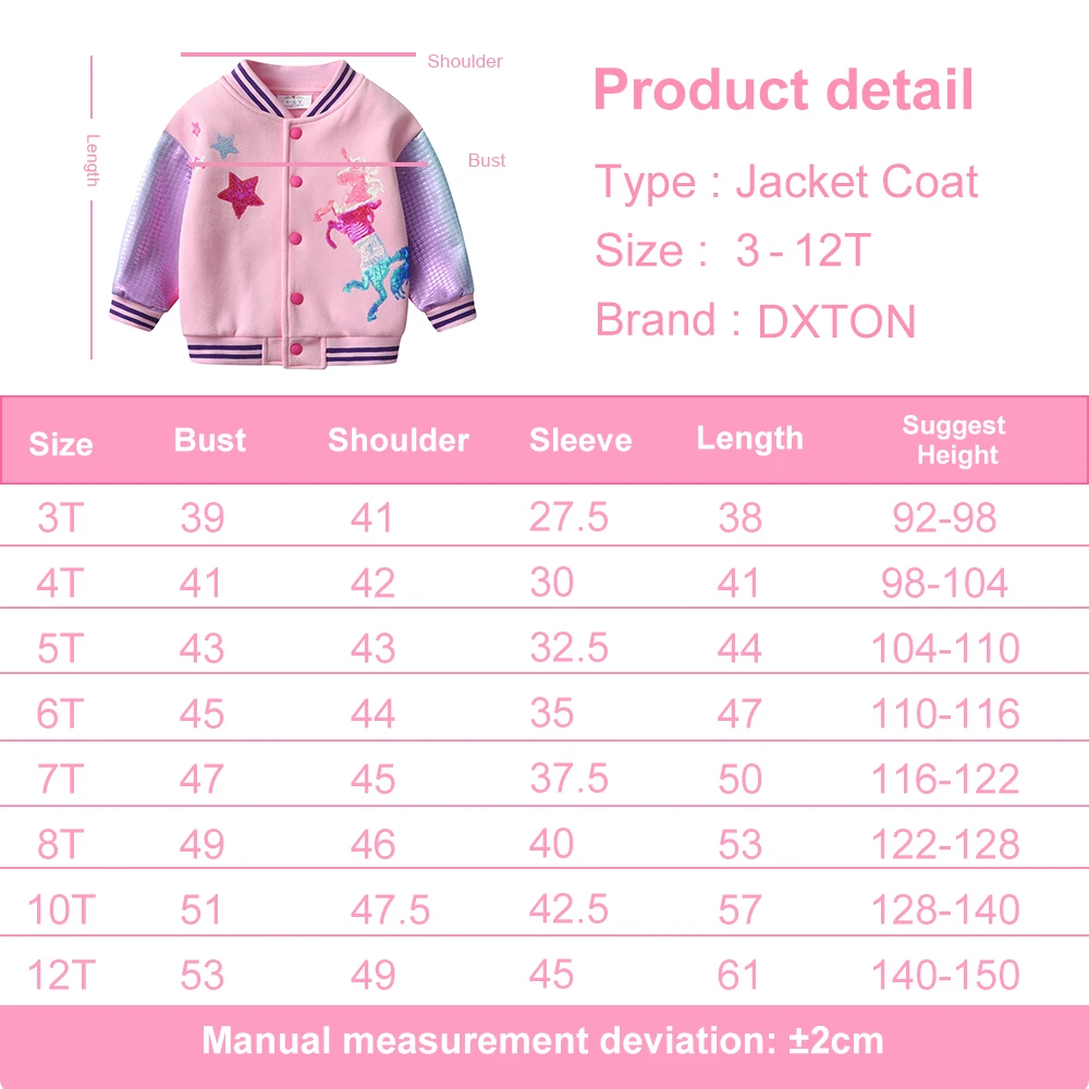 Chaqueta DXTON con diseño de unicornio para invierno