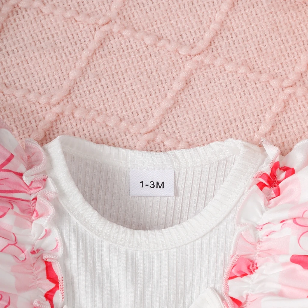 Pelele niña con lazo rosa - Manga larga para otoño - imagen 2