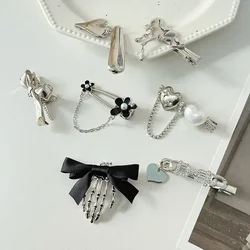 Diadema con corazón plateado – Diseño moderno para niña