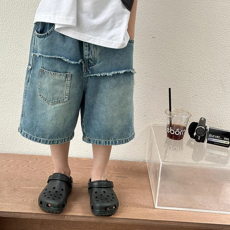 Pantalones cortos de mezclilla para niños – Verano casual - imagen 4
