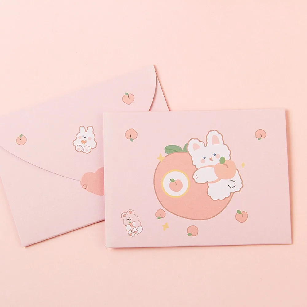 Sobres de agradecimiento plegables con ilustraciones oso y conejo - imagen 3
