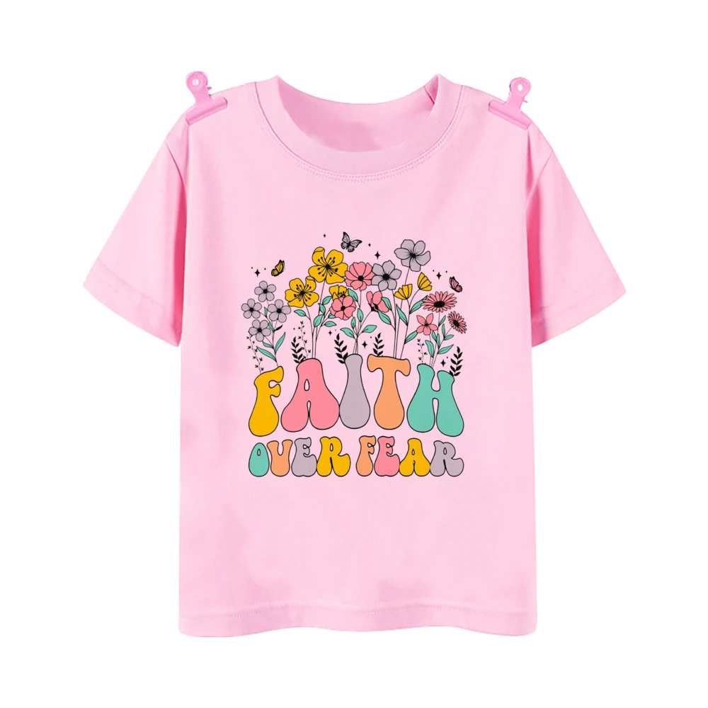 Jesús Love Me Camiseta floral retro para niña verano - imagen 4
