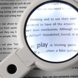Lupa de escritorio portátil con iluminación LED USB para lectura