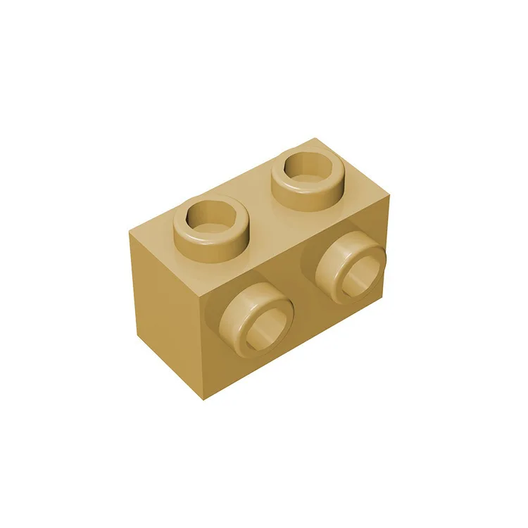 Bloques 1x2 con tachuelas laterales en blanco