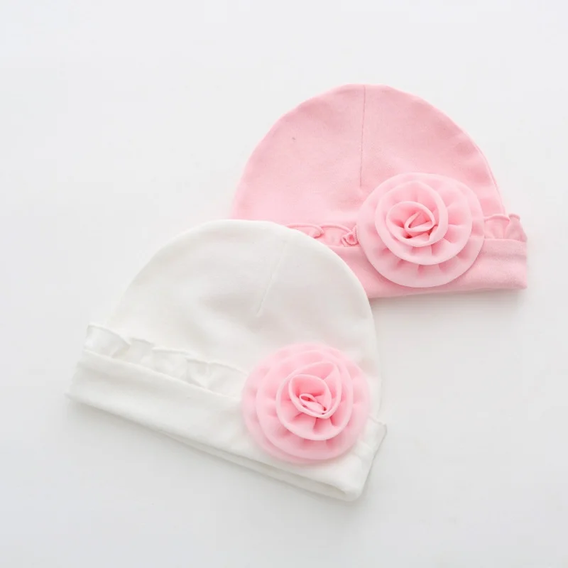 Gorro bebé recién nacido de algodón suave para niñas - imagen 5