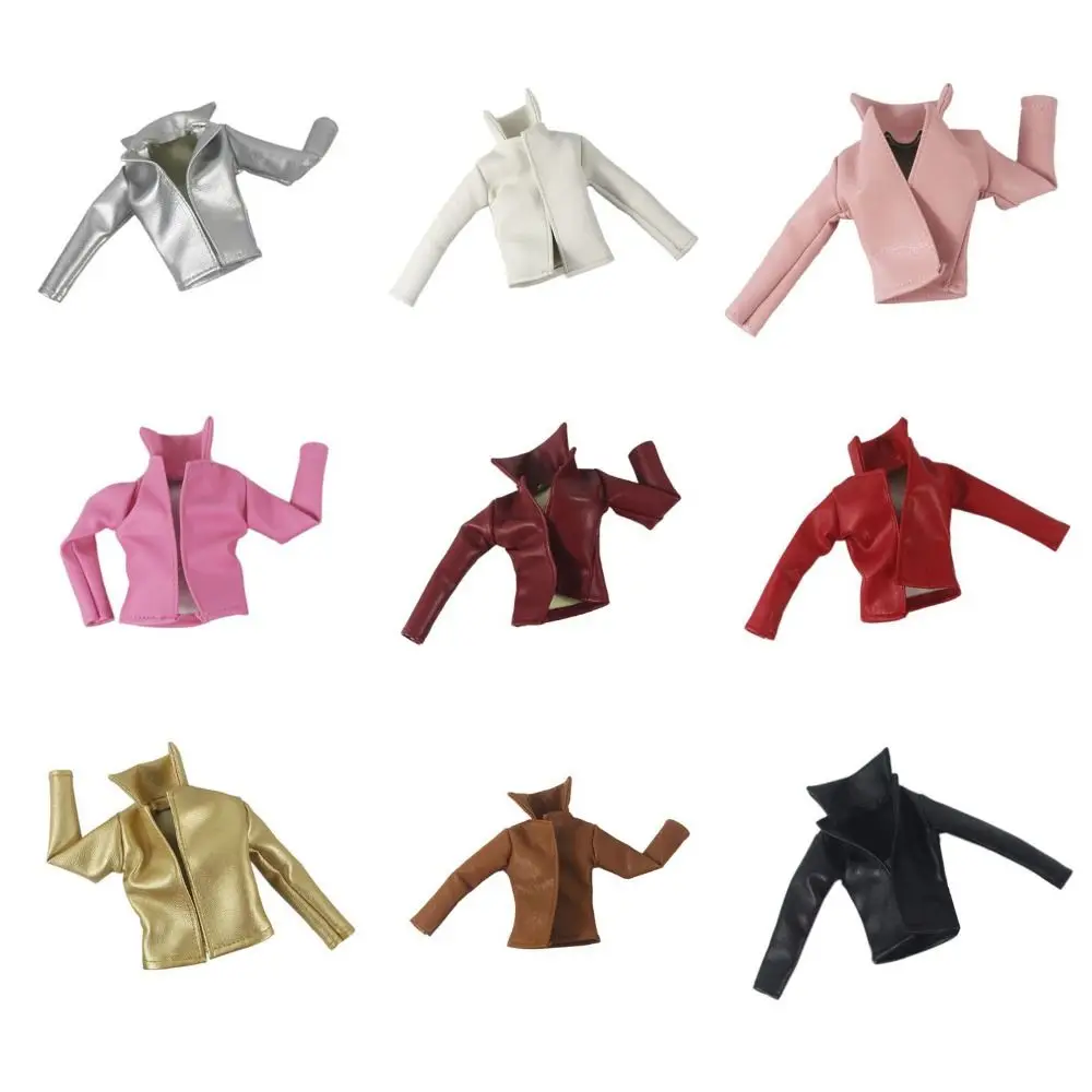 Chaqueta de cuero PU para muñecas BJD, estilo motero - imagen 3
