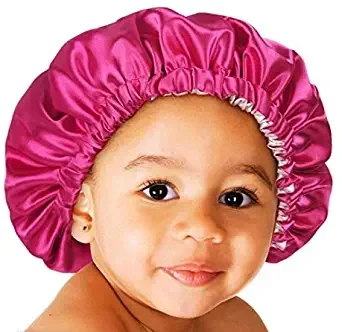 Gorro de dormir de satén para niños en vista frontal