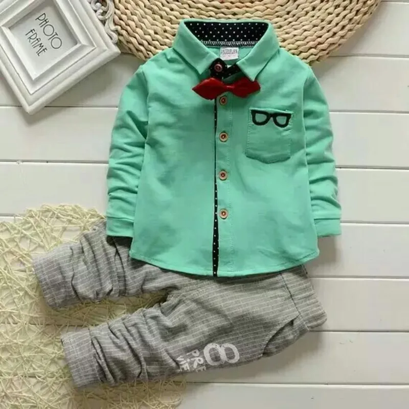 Conjunto deportivo infantil de algodón para primavera y otoño - imagen 2
