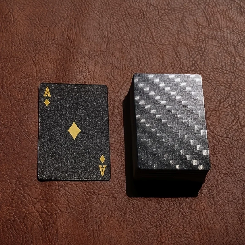 Juego de póker con corazones en lámina dorada, caja portátil - imagen 2