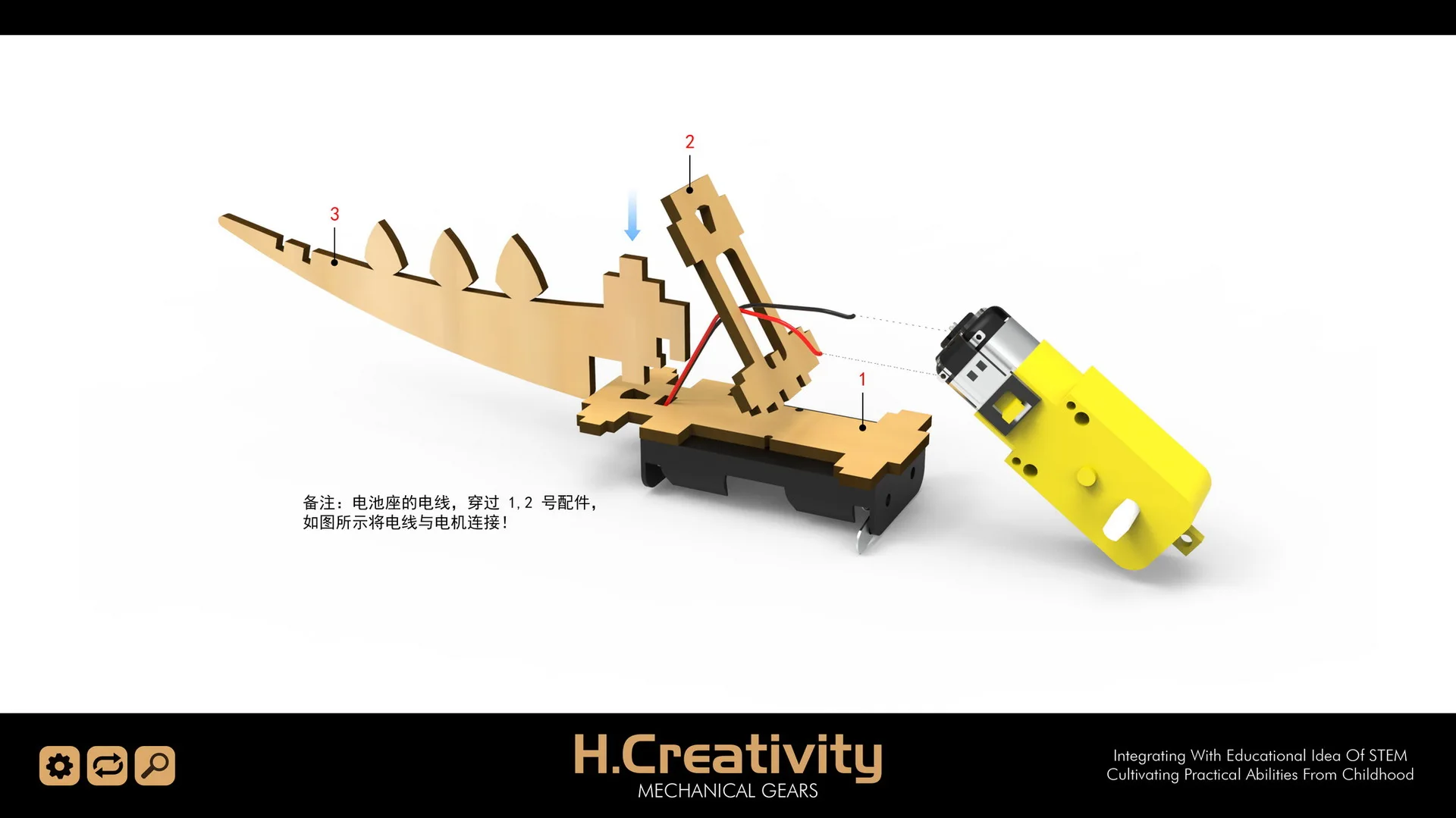 Dragón mecánico para niños – Juguete de construcción científica con transmisión - imagen 5