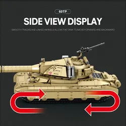 Bloques de construcción de tanque militar 60TP para niños, DIY