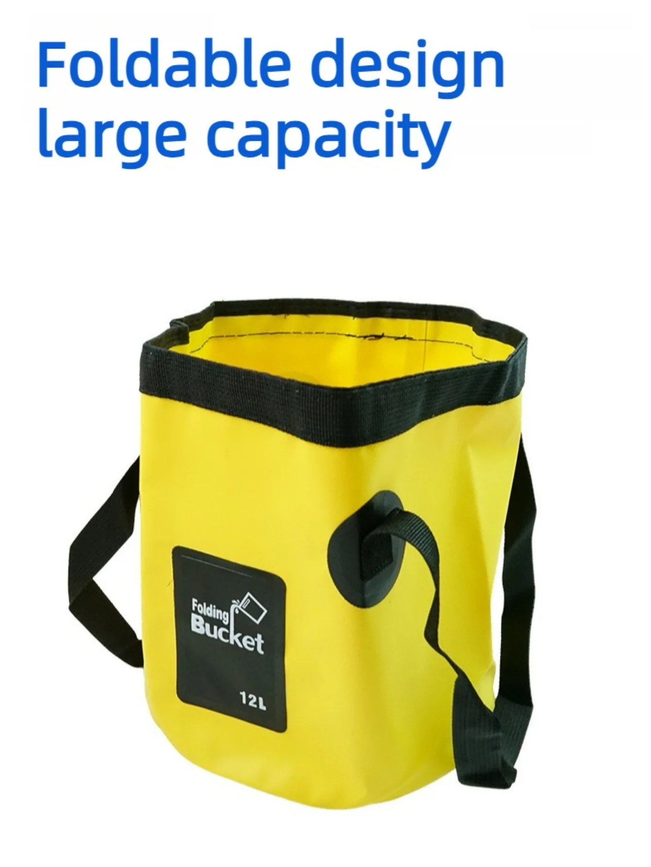 Cubo plegable de lona portátil para agua y almacenamiento exterior - imagen 3