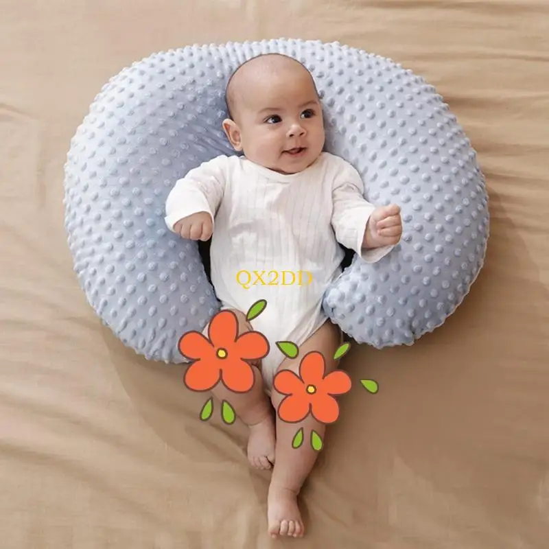 Almohada de lactancia ergonómica para recién nacido con funda - imagen 3