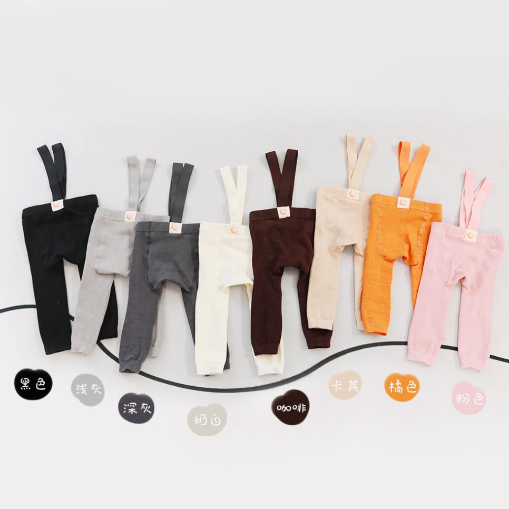 Pantalones con tirantes para bebé de cintura alta y tiras cruzadas - imagen 3