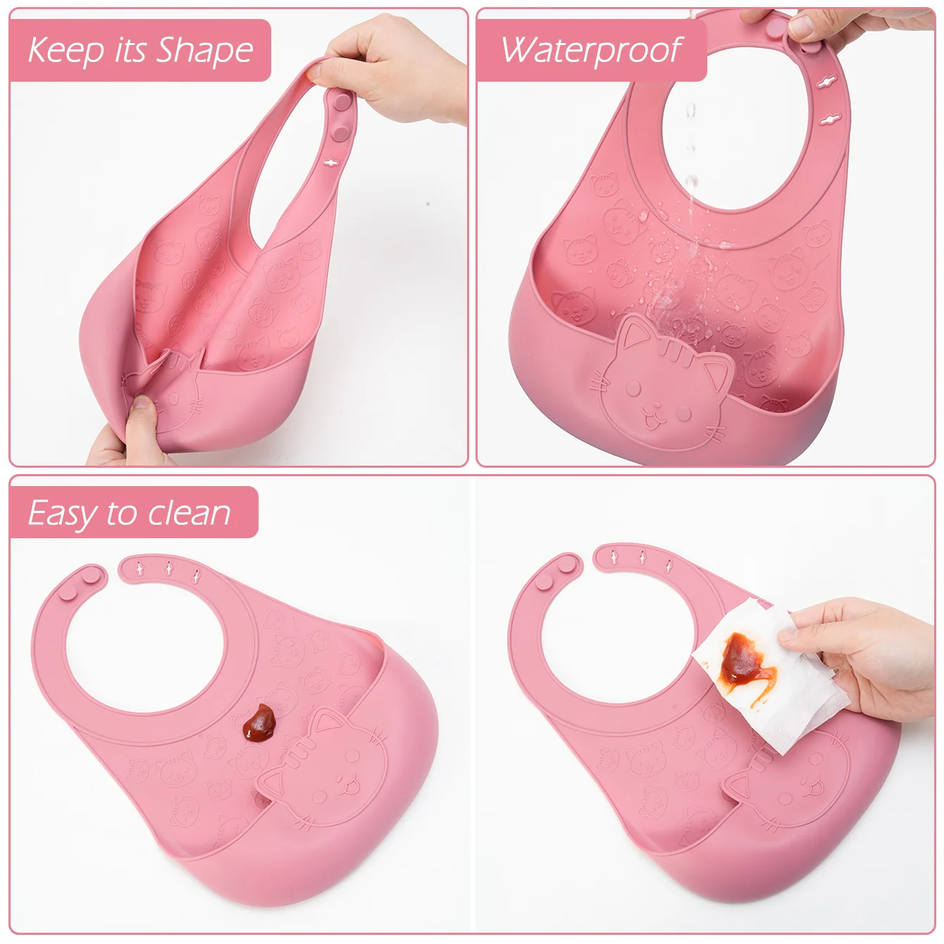Babero infantil impermeable y fácil de limpiar