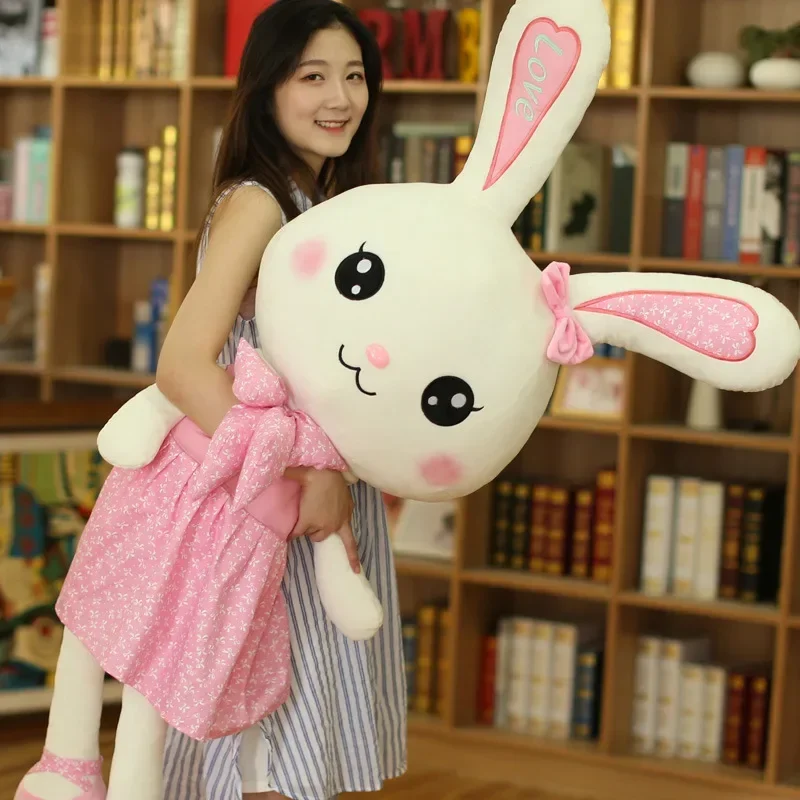 Conejito de peluche orejas grandes suave para abrazar - imagen 2