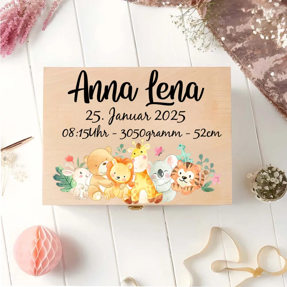 Caja de recuerdos personalizada ballena bautismo con nombre - imagen 2