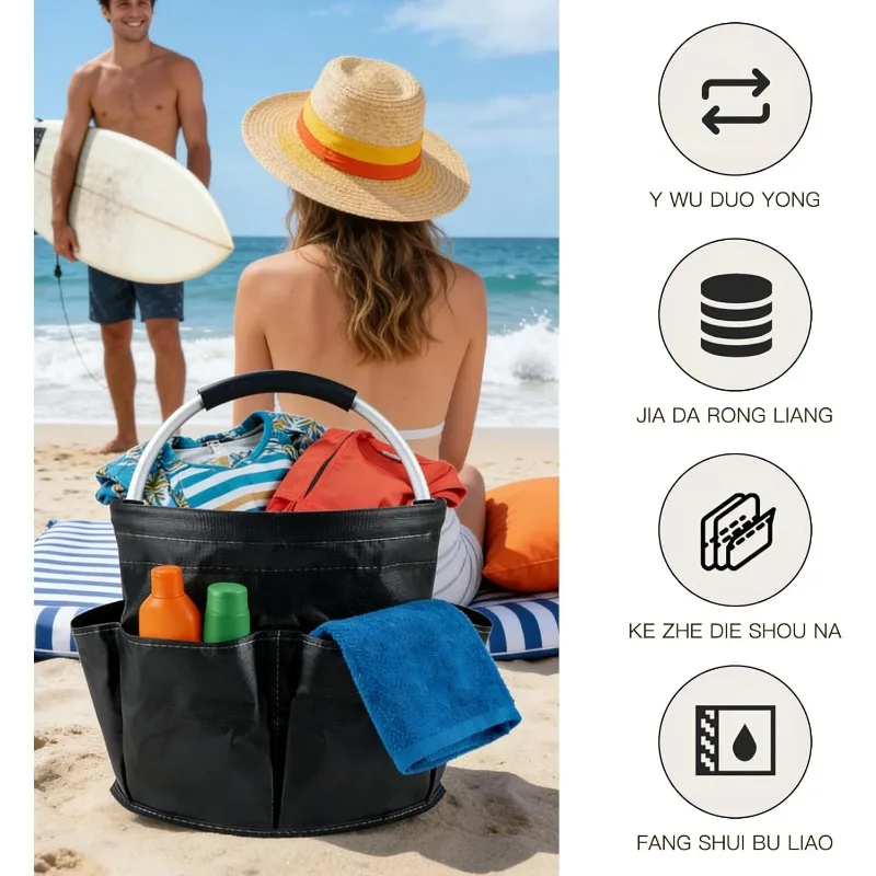 Bolsa organizadora de herramientas plegable y portátil con asa - imagen 2