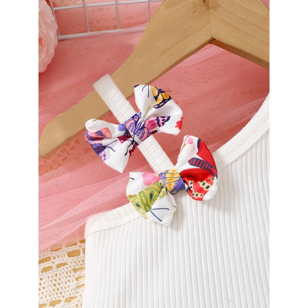 Conjunto bebé niña verano con camiseta lazos y pantalón mariposas - imagen 3