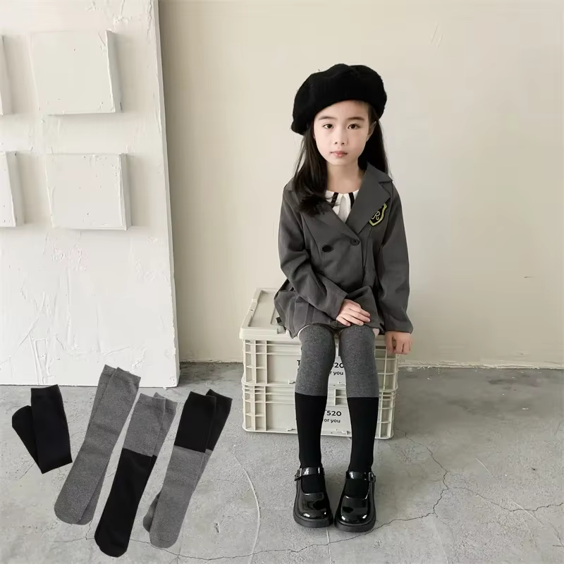 Calcetines hasta la rodilla para niñas, escolares, primavera-otoño
