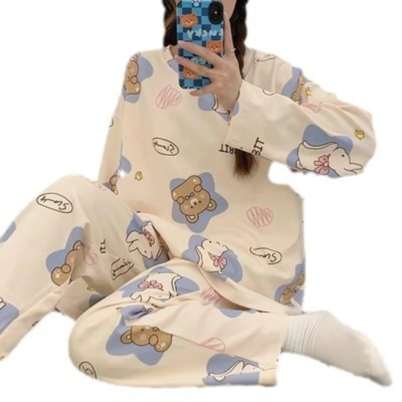 Pijama infantil de manga larga con estampado de animales - imagen 3