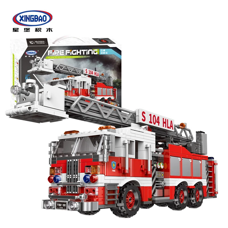 XINGBAO Bloques de construcción del camión de bomberos para niños - imagen 2