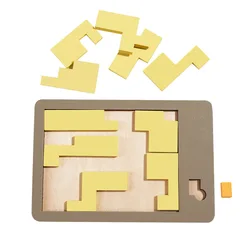 Tangram de madera geométrico para niños y adultos, reto