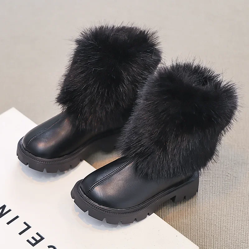Botas de invierno niña forro polar clásico retro 2025