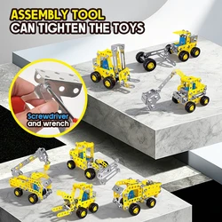 Kit excavadora metálica para montar, bloques de construcción