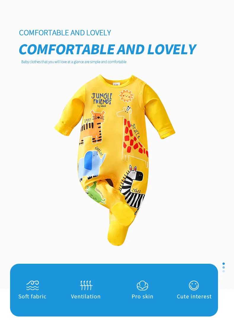 Bebé con body estampado amarillo