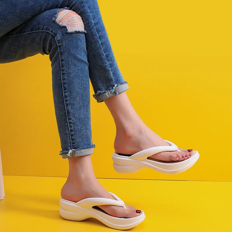 Chanclas de playa con plataforma para niñas, EVA suave y ligera - imagen 2