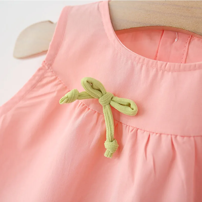 Vestido de verano de algodón para niña – Estilo princesa con lazo - imagen 4