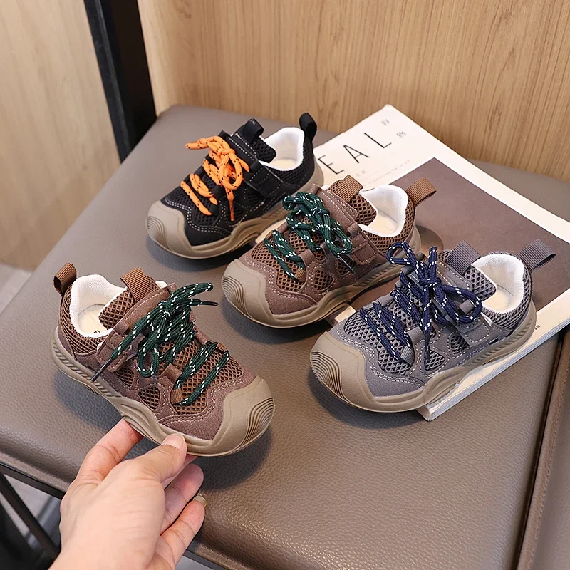 Zapatillas infantiles antideslizantes de suela suave y malla - imagen 4