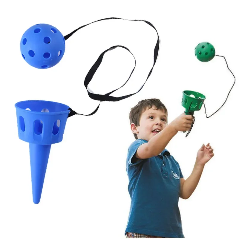 Juego de lanzamiento y atrape con palas y pelota