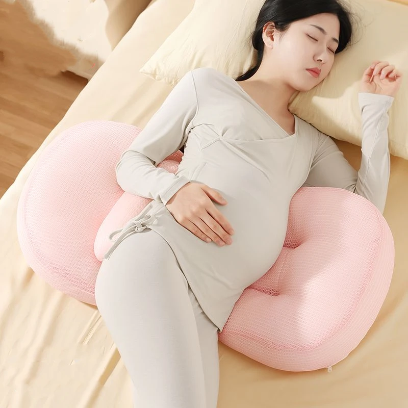 Almohada de embarazo en U transpirable con soporte lateral ajustable - imagen 2