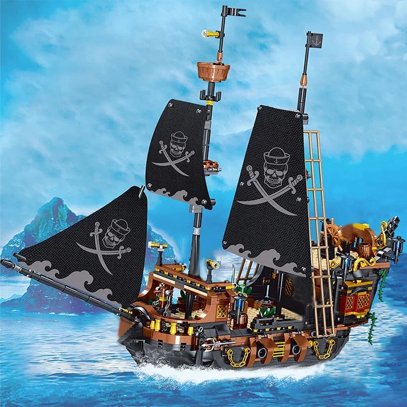 Bloques de barco pirata: velero de construcción para decorar - imagen 5