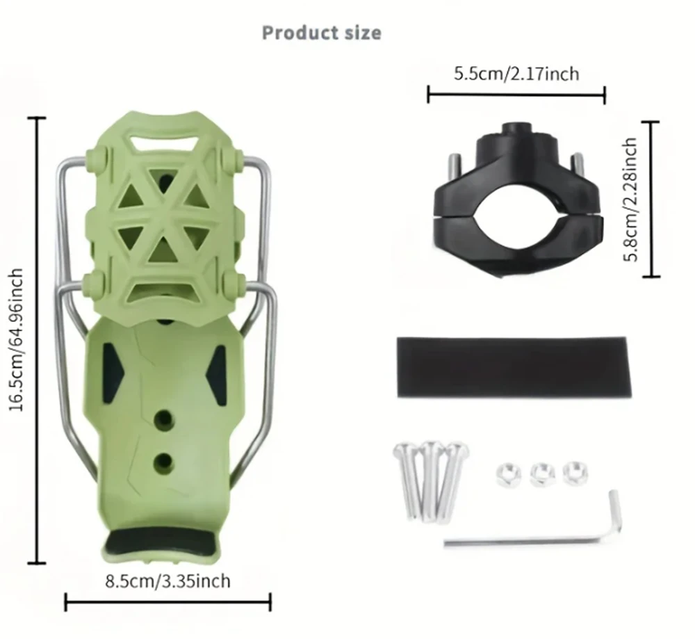 Portabidón ajustable para bicicleta con soporte universal al manillar - imagen 4