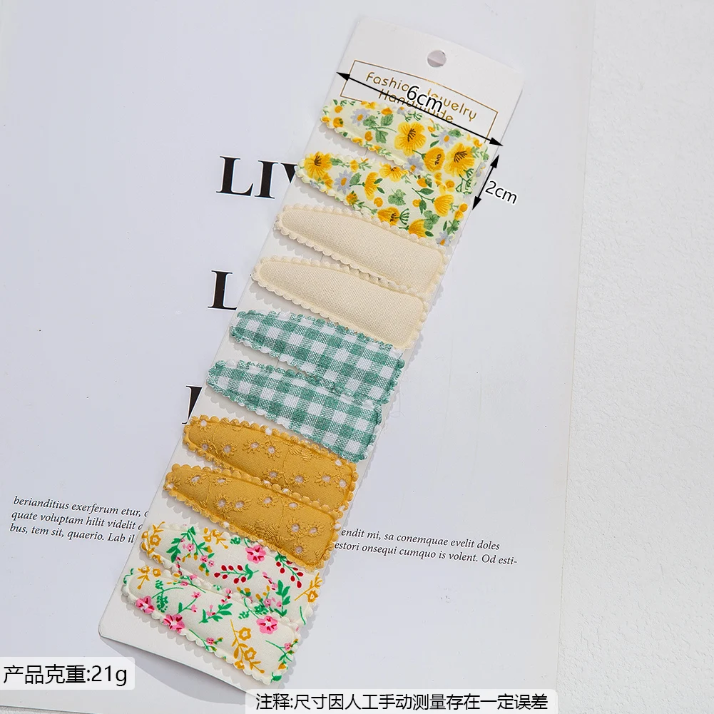 Conjunto de clips para pelo 6 cm con flores estampadas infantiles - imagen 2