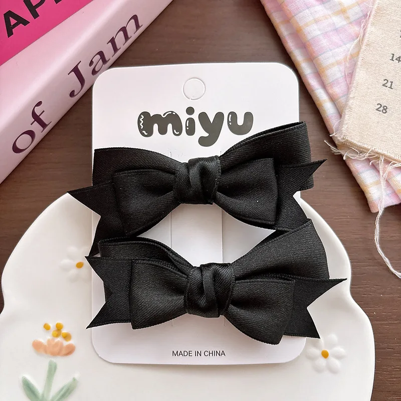 Pinza para el pelo de satén con lazo estilo ballet para niñas - imagen 2
