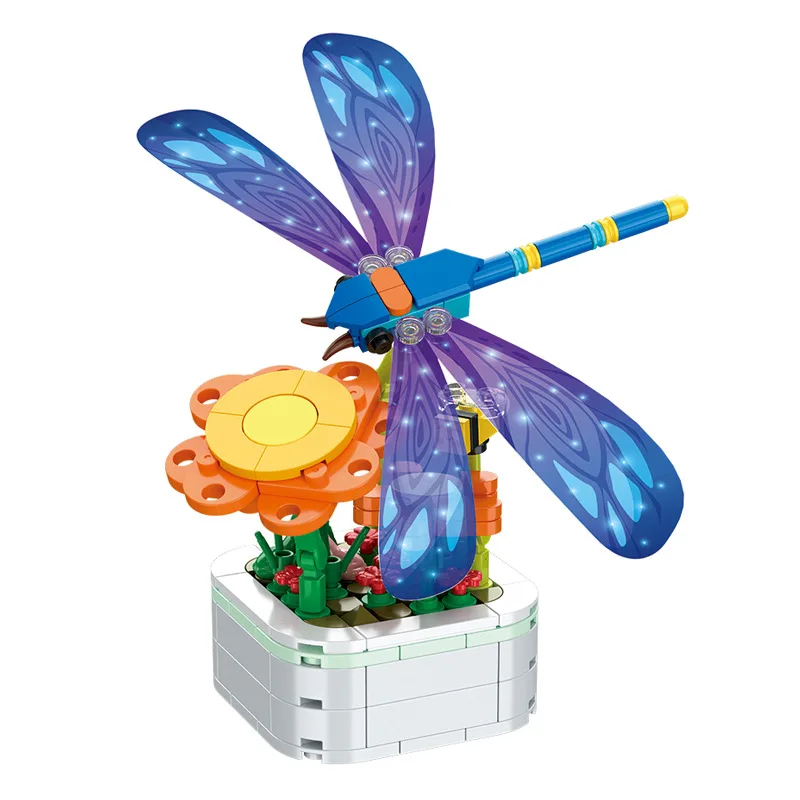 Decoración con mariposa de bloques