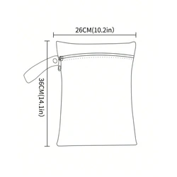 Elinfant Bolsa de pañales impermeable para seco y húmedo