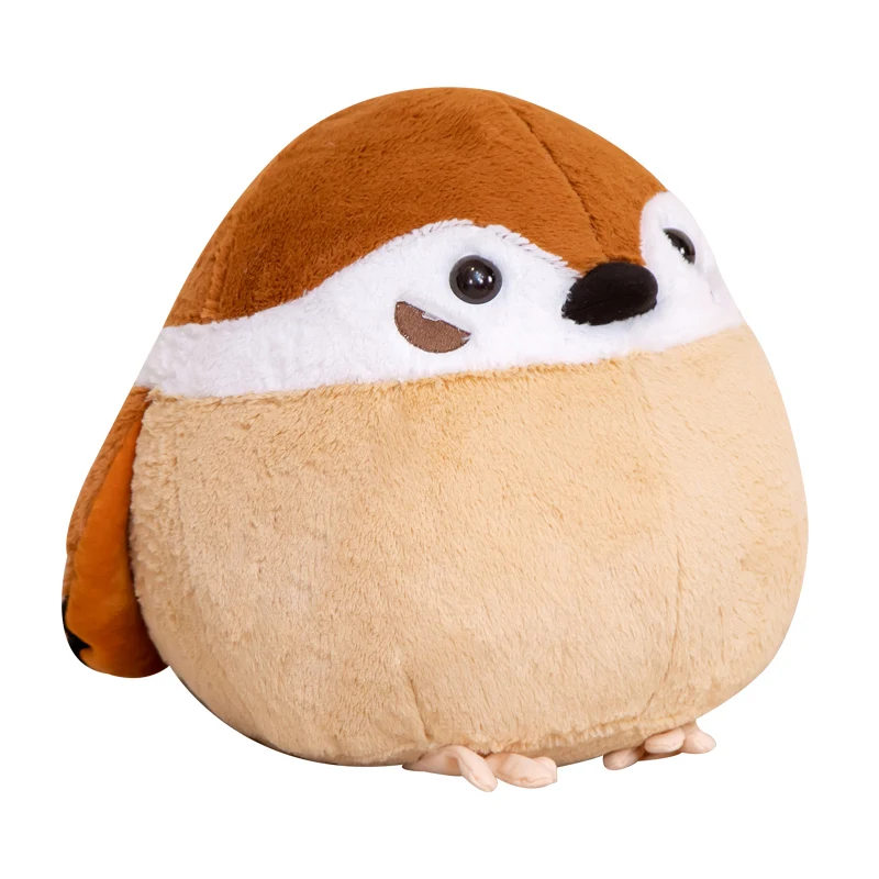 Peluche de ave gorrión y cuervo cojín suave redondo realista - imagen 2